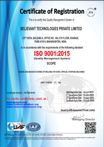 Believant Technologies Latest ISO 2023